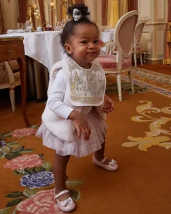 Atelier Choux Satin Bib Carousel Pink