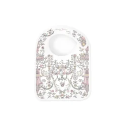 Atelier Choux Satin Bib Toile de Jouy Pink