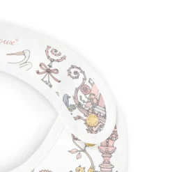 Atelier Choux Satin Bib Toile de Jouy Pink