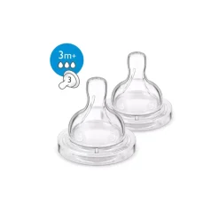 Avent Anti-colic Silicone Teat 3m+