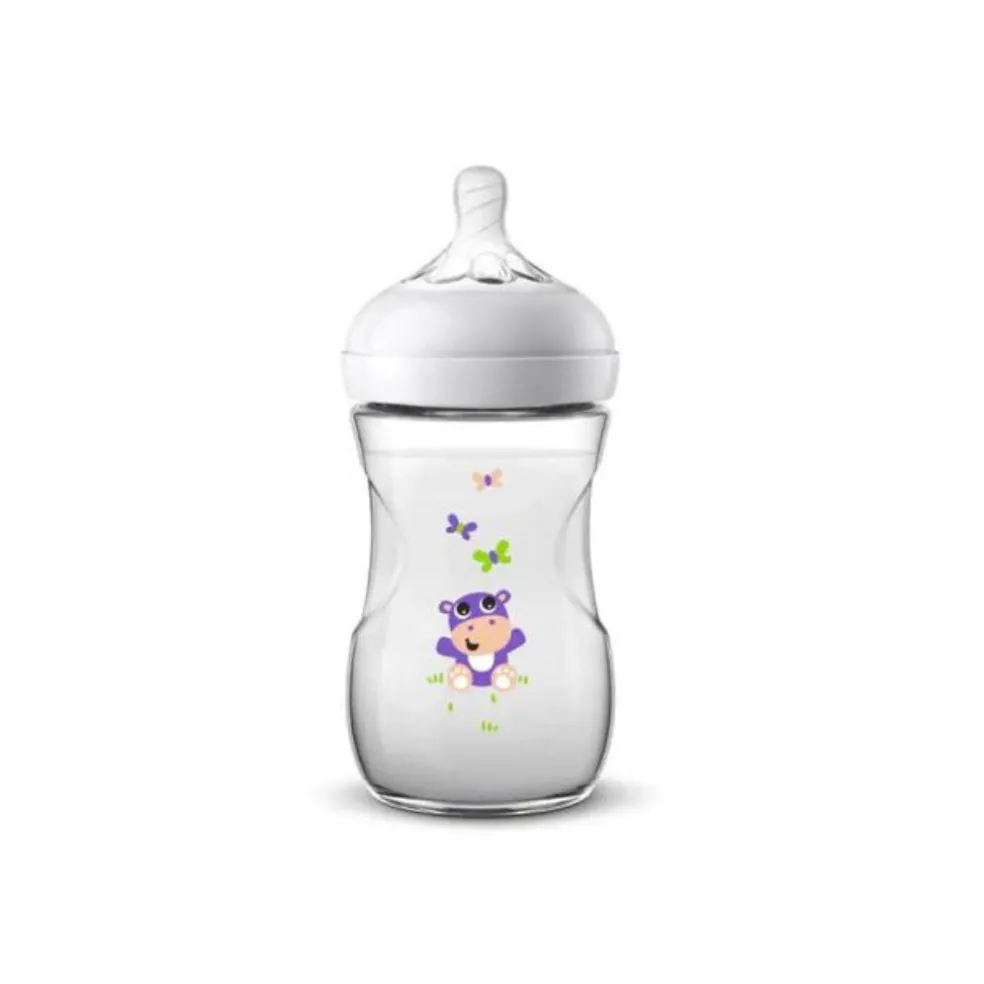Avent Natural Baby Bottle 260ml Hippo