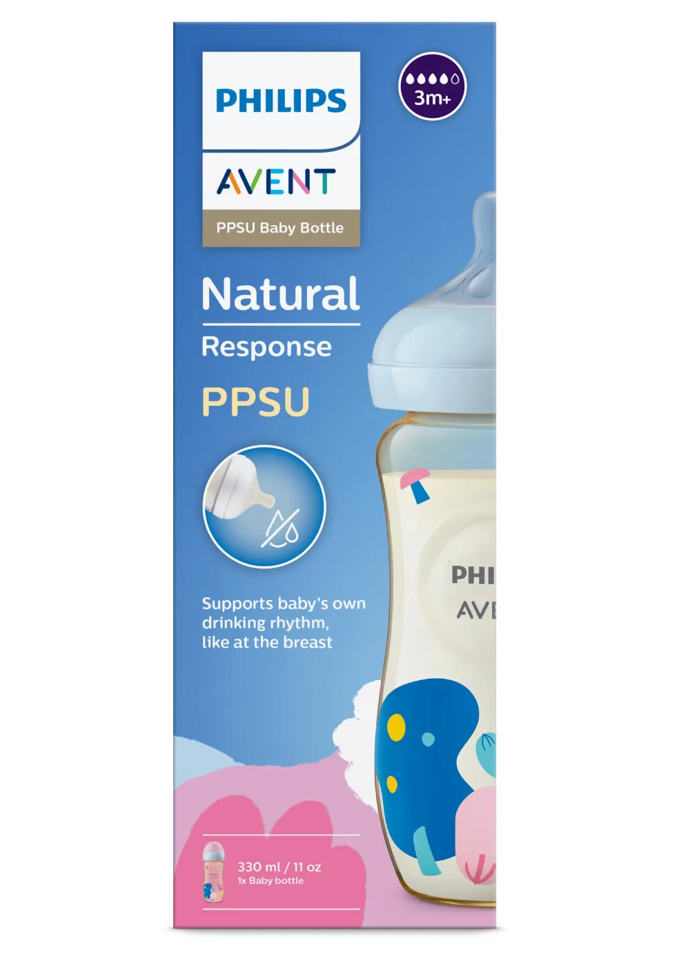 Avent PPSU Natural Response Bottle Single (330ML)