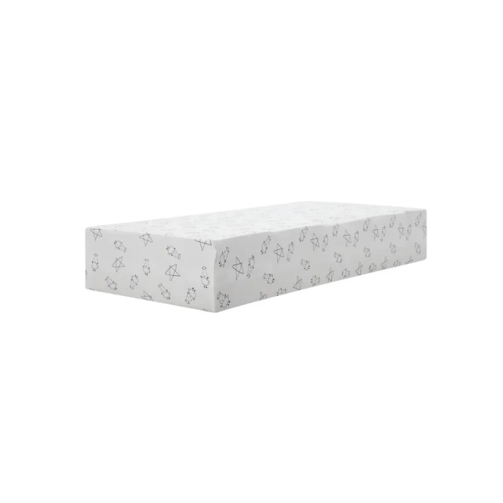 Baa Baa Sheepz Mattress Sheet Cute Big Star & Sheepz White
