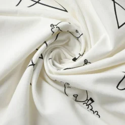 Baa Baa Sheepz Mattress Sheet Cute Big Star & Sheepz White