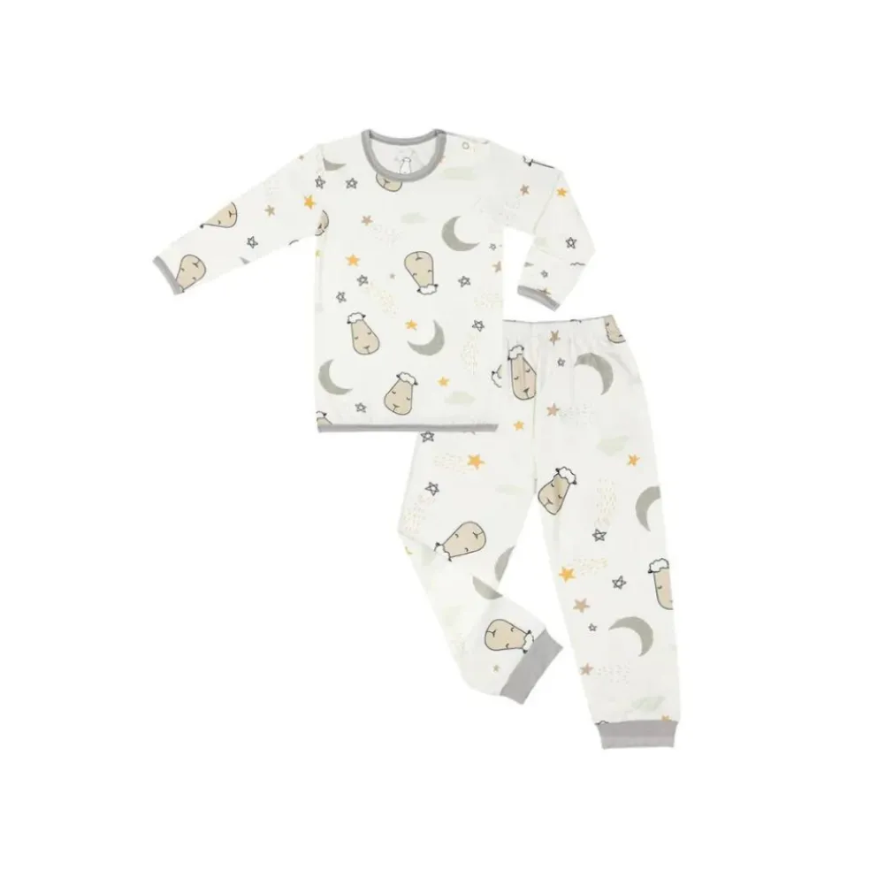 Baa Baa Sheepz Pyjamas Set Goodnight Baa Baa Kids - White