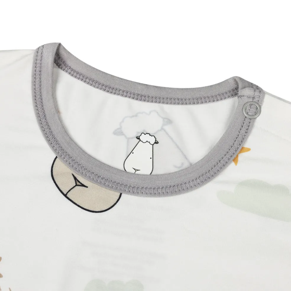Baa Baa Sheepz Pyjamas Set Goodnight Baa Baa Kids - White