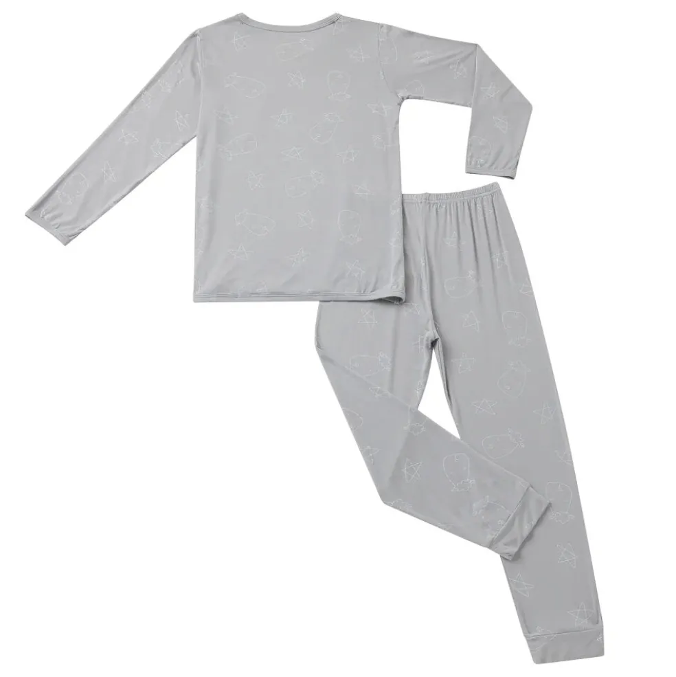 Baa Baa Sheepz Pyjamas Set Cute Big Star & Head - Grey
