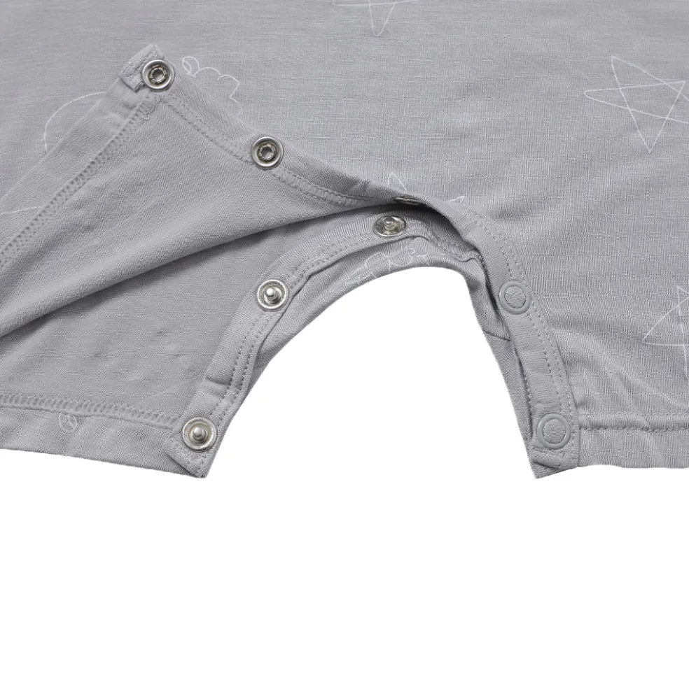 Baa Baa Sheepz Romper Short Sleeve Cute Big Star & Head - Grey