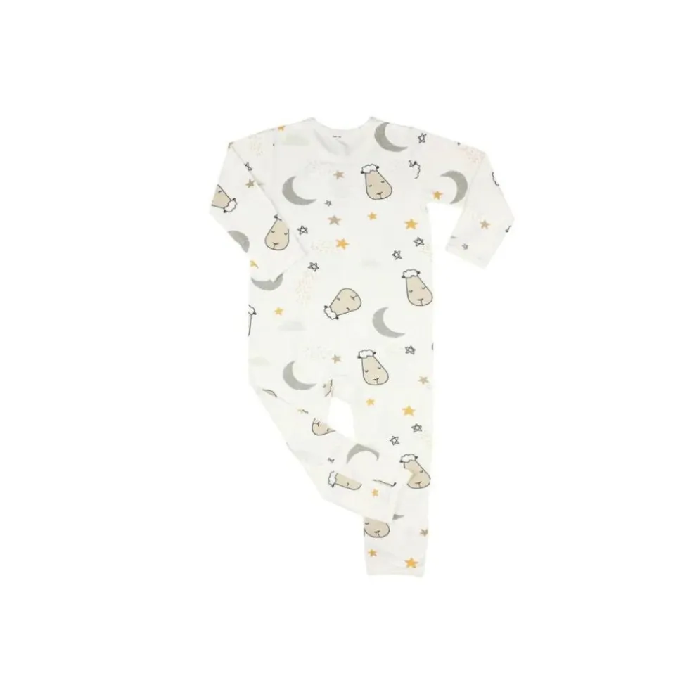 Baa Baa Sheepz Romper Side Snap Goodnight Baa Baa White
