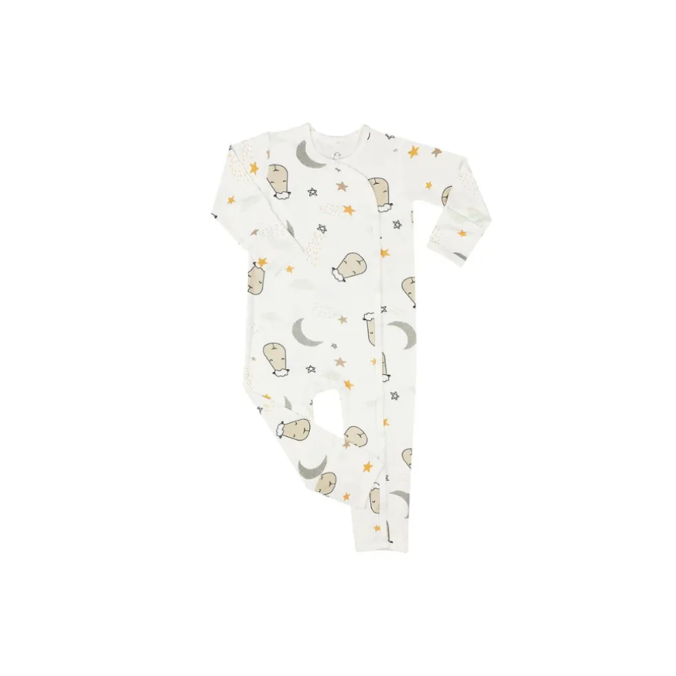 Baa Baa Sheepz Romper Side Snap Goodnight Baa Baa White