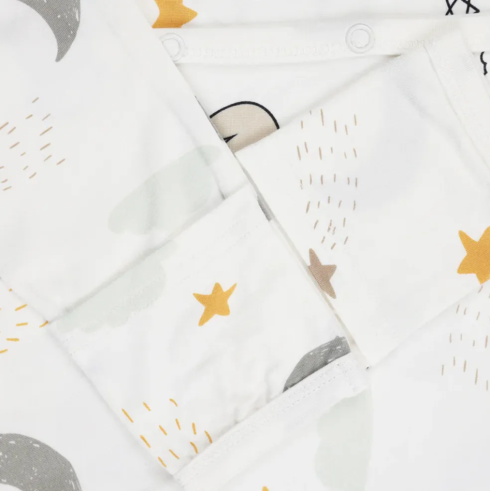 Baa Baa Sheepz Romper Side Snap Goodnight Baa Baa White