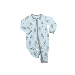 Baa Baa Sheepz Romper Zip Big Sheepz Blue with Grey Border