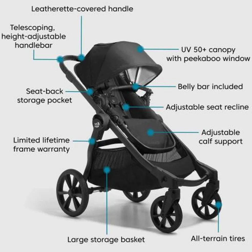 Baby Jogger City Select 2 Eco Stroller With Tencel - Harbour Grey
