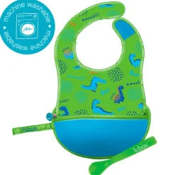 B.Box Travel Bib & Silicone Spoon