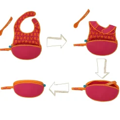 B.Box Travel Bib & Silicone Spoon