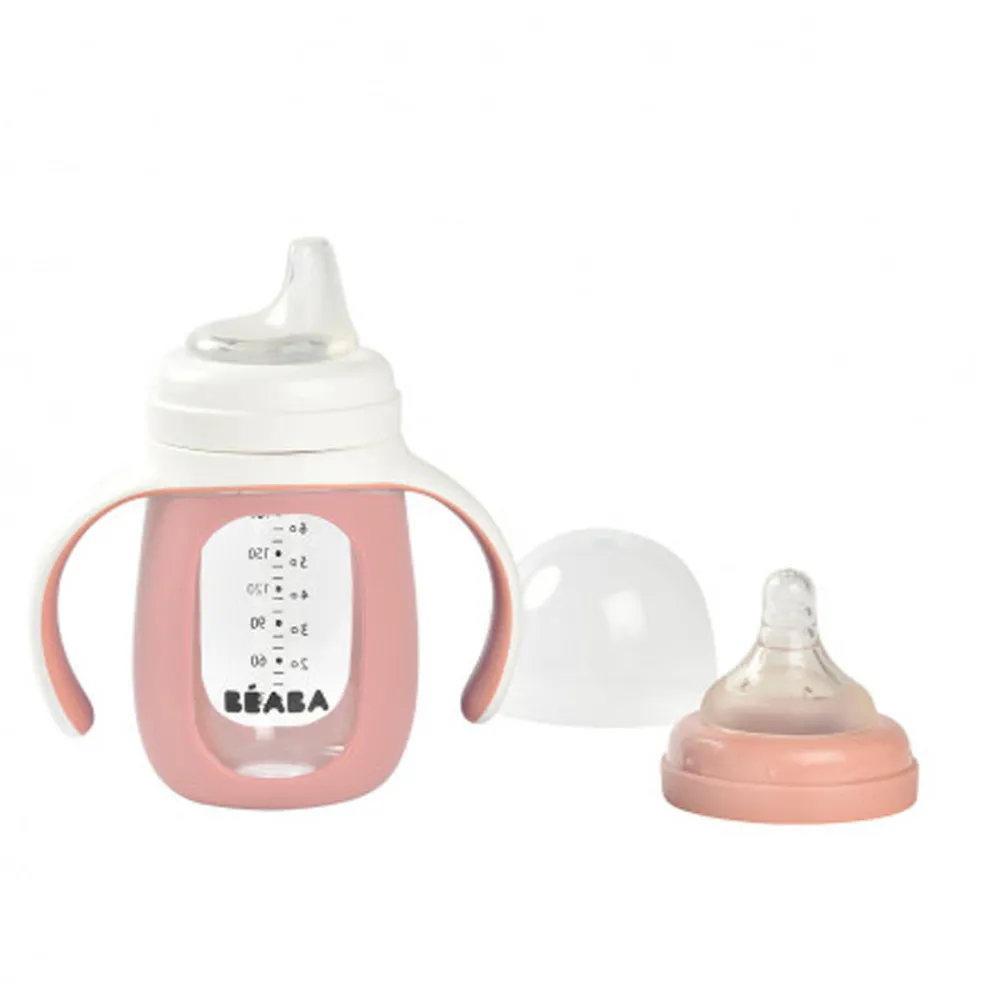 Beaba 2 in 1 Glass Learning Bottle 210 ml