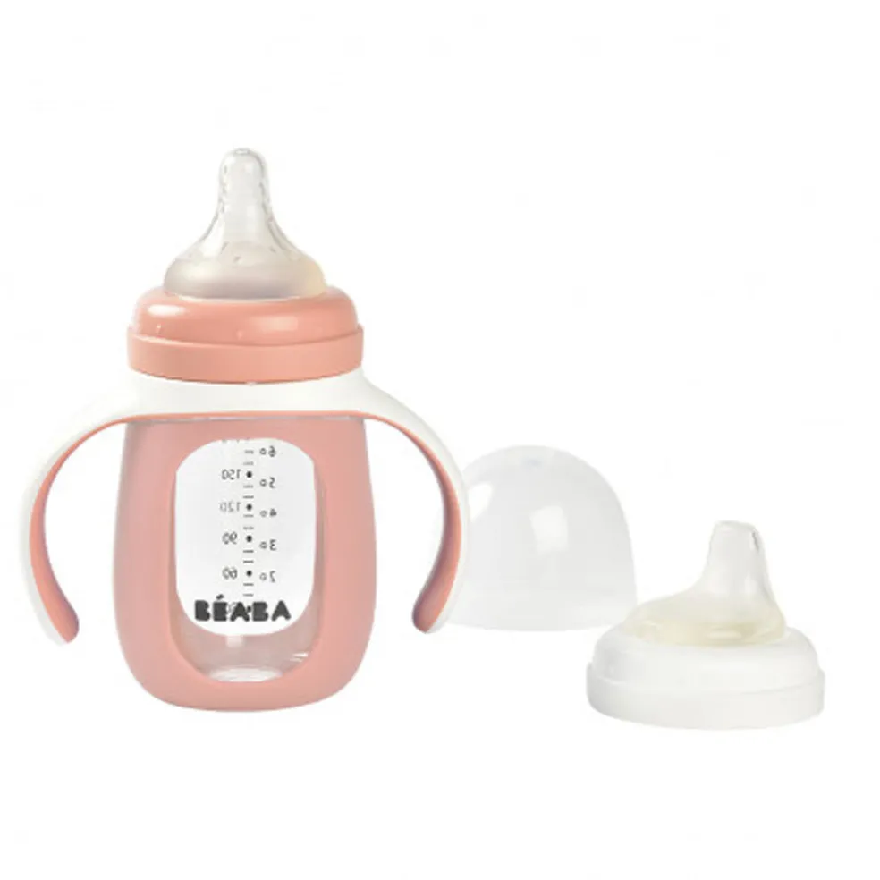 Beaba 2 in 1 Glass Learning Bottle 210 ml