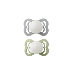 BIBS Couture 2 Pack Sage Night / Cloud Night Latex Pacifier 6-18 Months