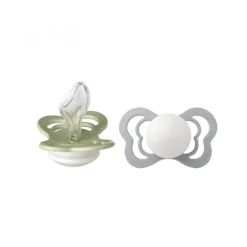 BIBS Couture Silicone Pacifier Twin Pack - Sage Night / Cloud Night
