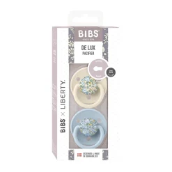 BIBS x LIBERTY Delux Silicone Pacifier Twin Pack (0-3 years)
