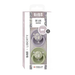 BIBS x LIBERTY Delux Silicone Pacifier Twin Pack (0-3 years)