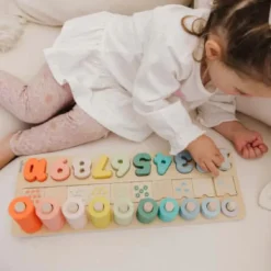 Bubble Wooden Numbers & Blocks Counting Set