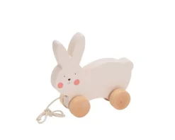 Bubble Wooden Rabbit Pull Along Toy