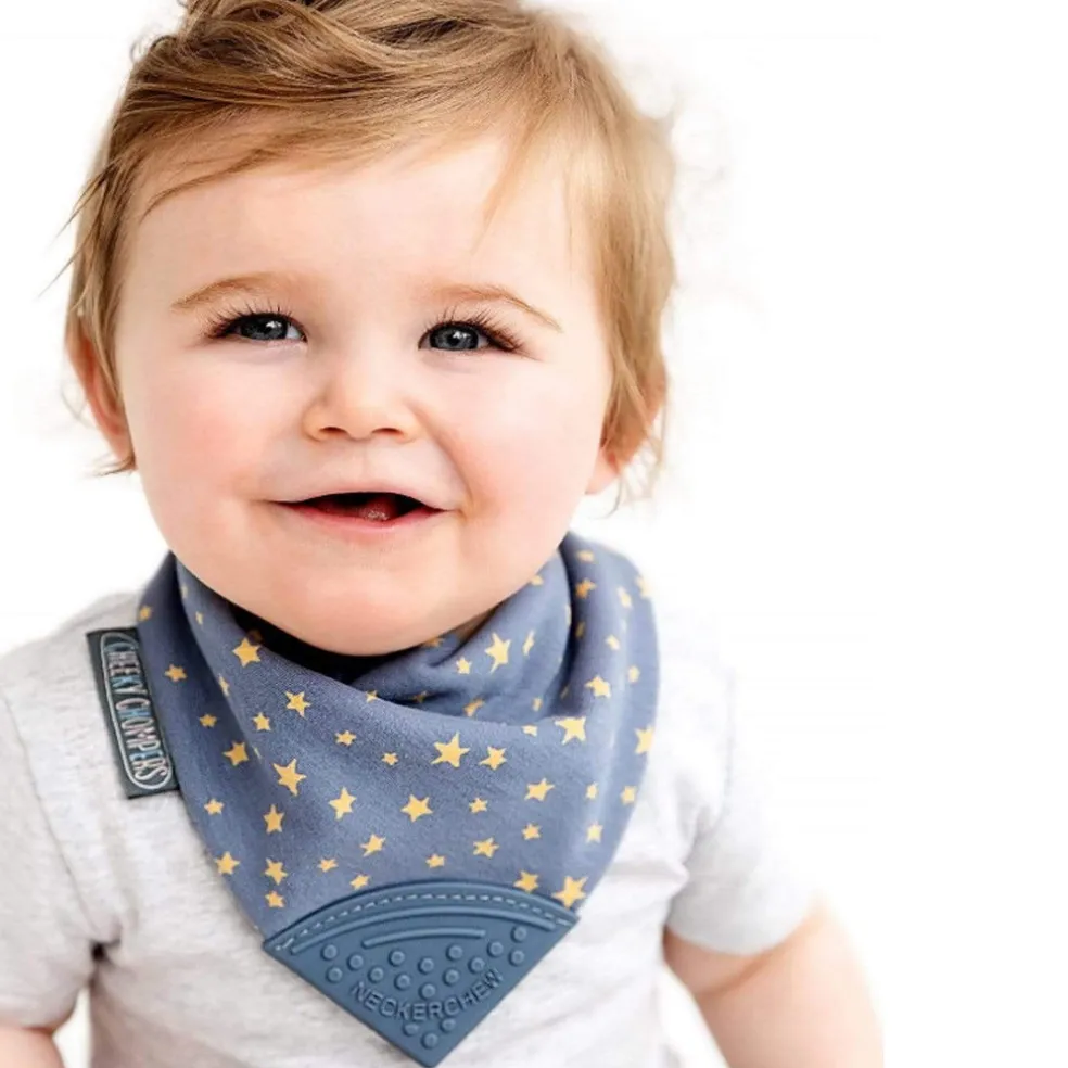 Cheeky Chompers Midnight Stars Neckerchew - Teething Dribble Bib