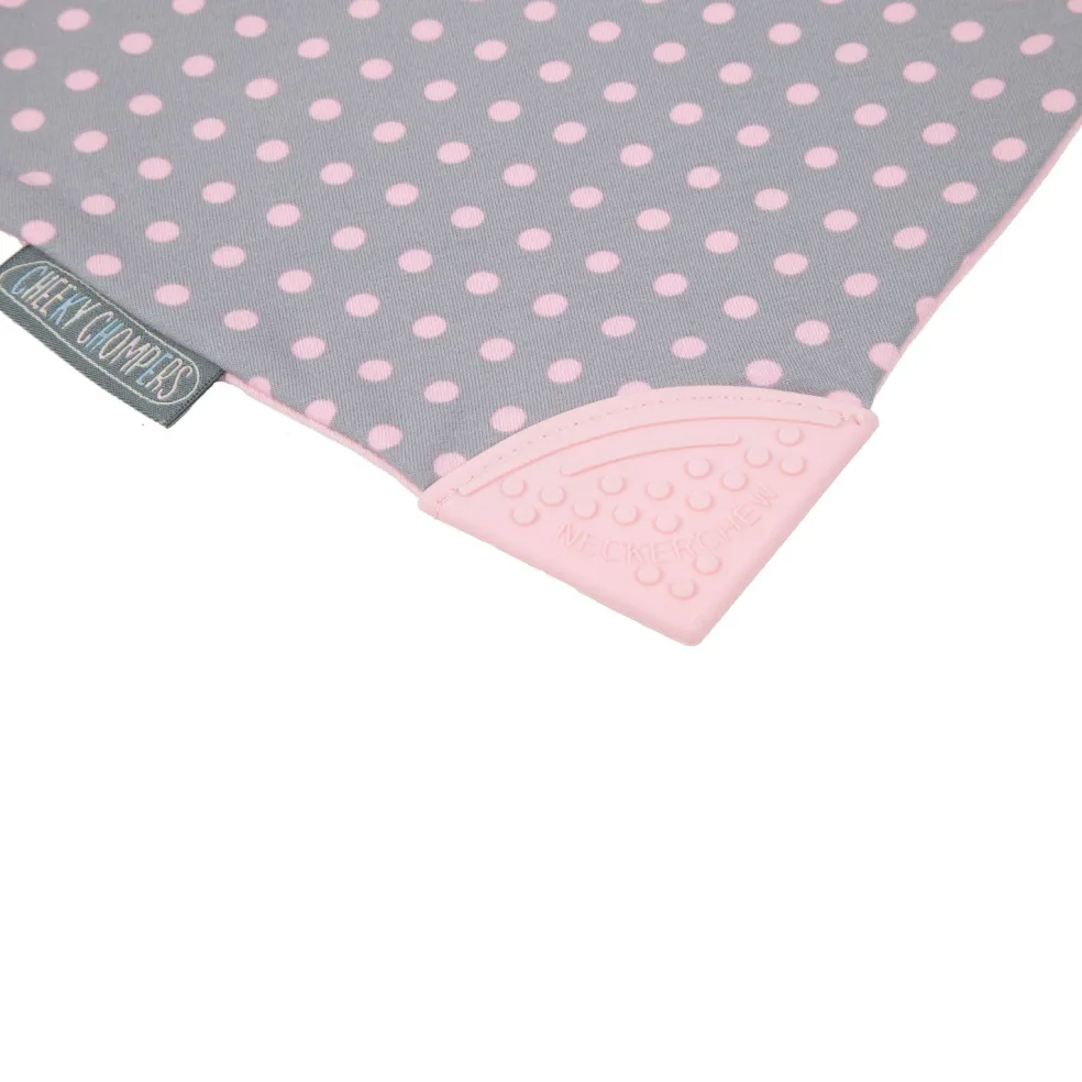 Cheeky Chompers Neckerchew (Polka Dot Pink)