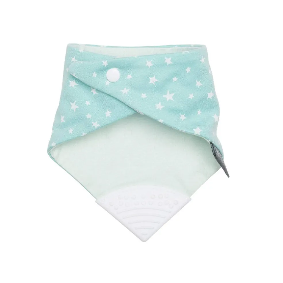 Cheeky Chompers Sage Stars Neckerchew - Teething Dribble Bib