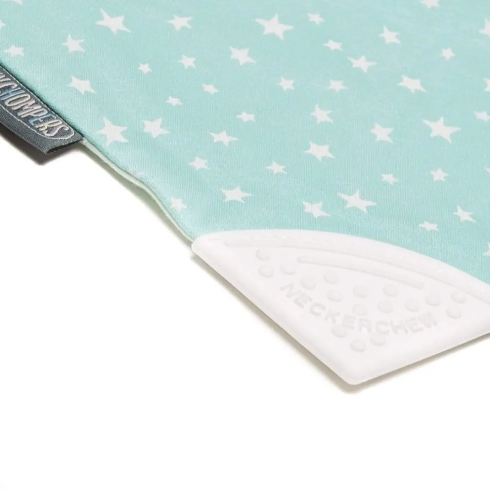 Cheeky Chompers Sage Stars Neckerchew - Teething Dribble Bib