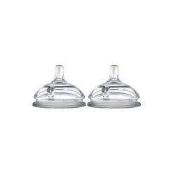 Comotomo 2 Pack Silicone Replacement Nipple, Slow Flow (0-3months)