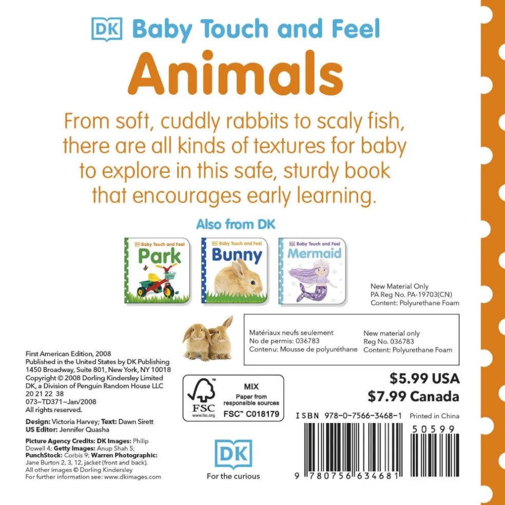 DK Books Baby Touch and Feel: Animals