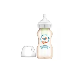 Dr Brown's Options+ PPSU Wide Neck Baby Feeding Bottle with Deco (1-pack) 9oz/270ml