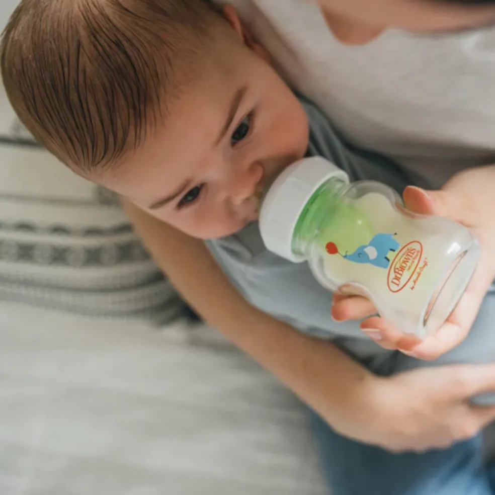 Dr Brown’s Options+ Wide Neck Glass Bottle, 150ml, 1-Pack