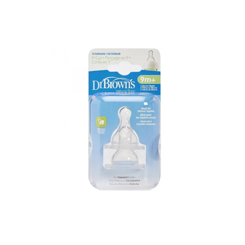 Dr. Brown's Standard Silicone Nipple - Y-cut (2 Pack)