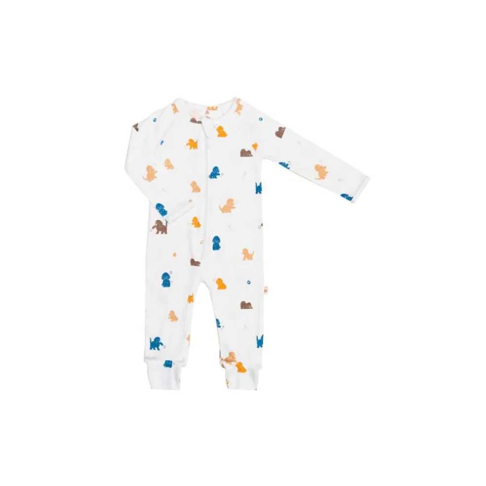 Elly Raglan Sleepsuit - Puppies