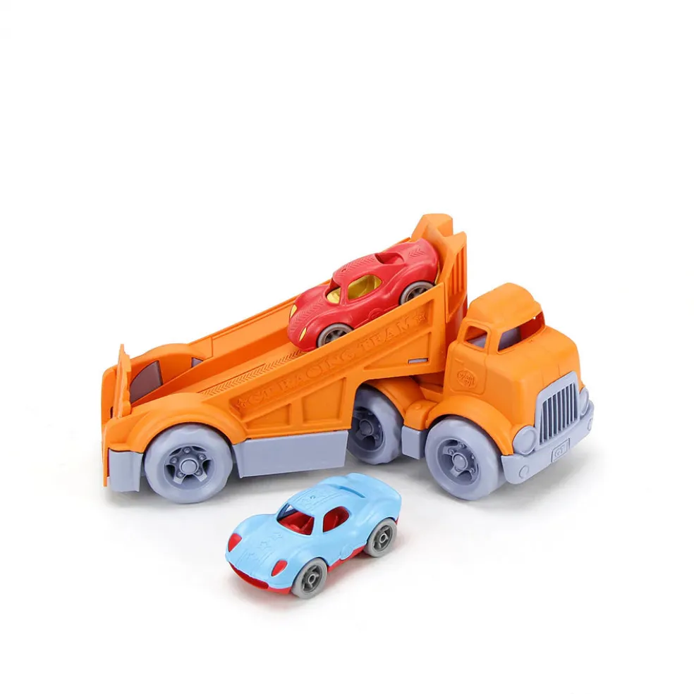 Green Toys Racing Truck with 2 Race Cars