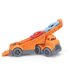 Green Toys Racing Truck with 2 Race Cars