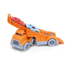 Green Toys Racing Truck with 2 Race Cars