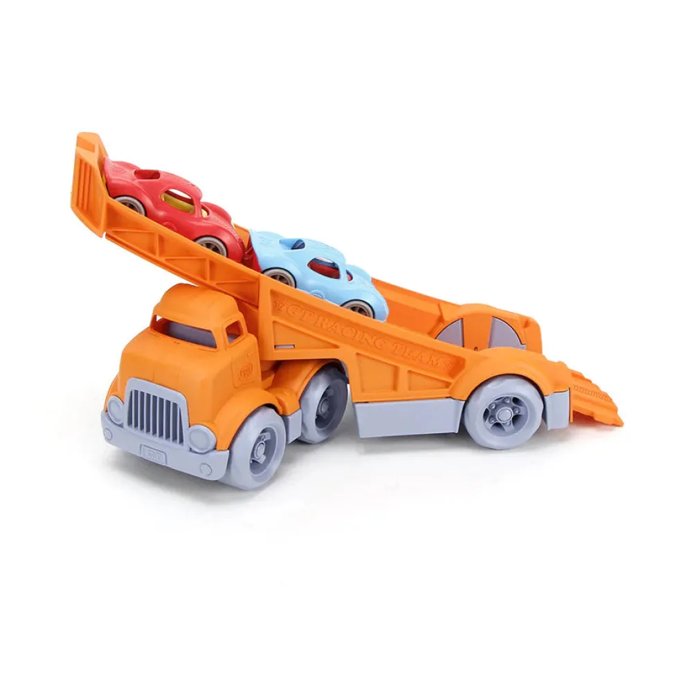 Green Toys Racing Truck with 2 Race Cars