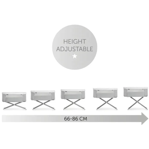 Hauck Face To Me Bedside Cot with Anti-Reflux Position & Adjustable Heights