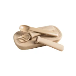 Hegen Multi-stage Fork and Spoon PPSU with Case (Taupe)