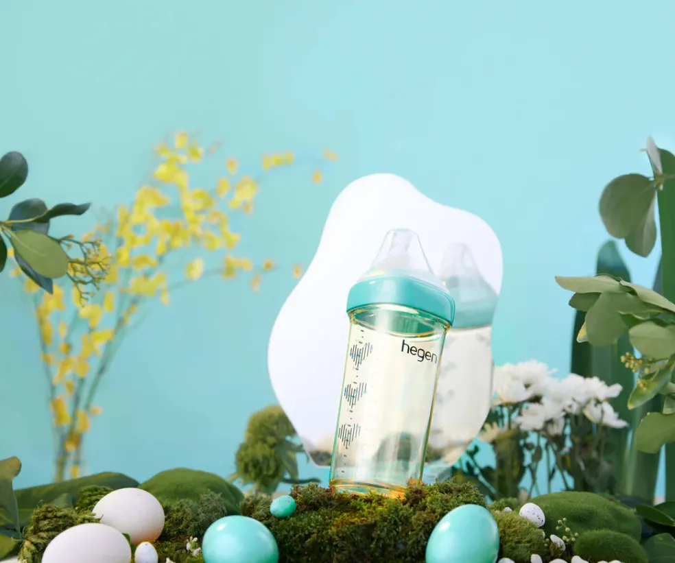 Hegen PCTO™ Feeding Bottle PPSU Egg Blue with Fast Flow Teat