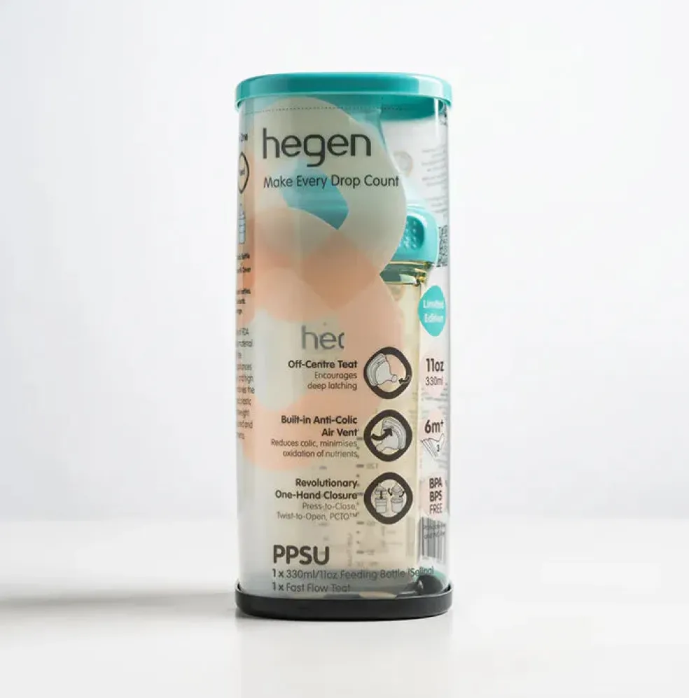 Hegen PCTO™ Feeding Bottle PPSU Egg Blue with Fast Flow Teat
