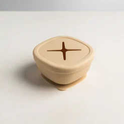 Hegen Suction Bowl with Snack Lid (Taupe)