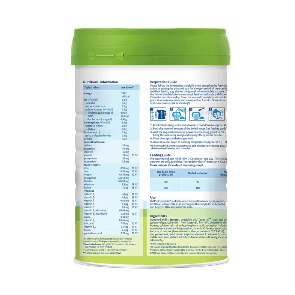 HiPP Combiotic Growing Up Milk Stage 3 800g (From 1 year)