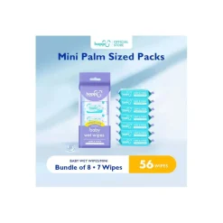 Hoppi Baby Mini Wet Wipes [Bundle of 8] (8x7 Wipes)