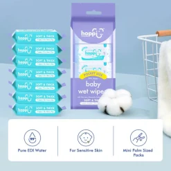 Hoppi Baby Mini Wet Wipes [Bundle of 8] (8x7 Wipes)