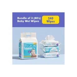 Hoppi Baby Wet Wipes [Bundle of 3] (3x80 wipes)